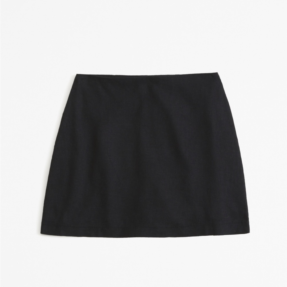 AF Scarlett linen glen skirt black XL NWT